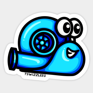 Turbo Snail (Version 1) - Electric Blue Sticker